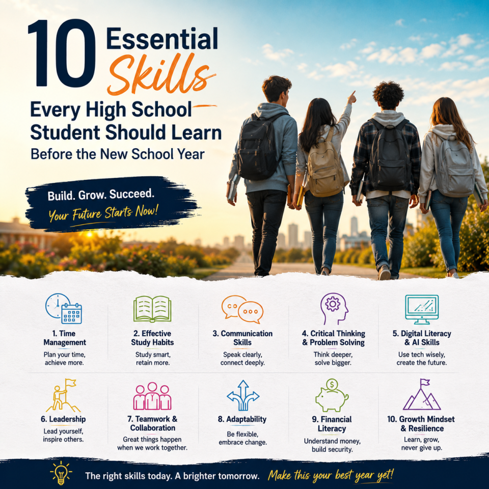 10 Essential Skills Every High School Student in the USA Should Learn Before the New School Year